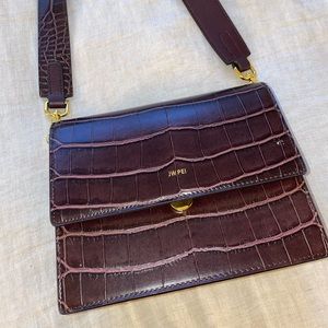 JW Pei bag- flap bag in maroon/ burgundy